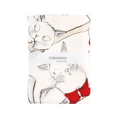Yamamoto Jin Shoten Double Gauze Hand Towel FUKUNEKO Sock Cat (Official) -