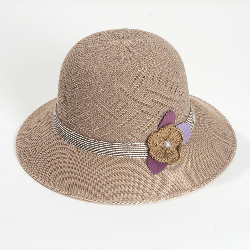 Mint Flower Summer Hat With Wide Brim For Women Sun Protection And Breathability