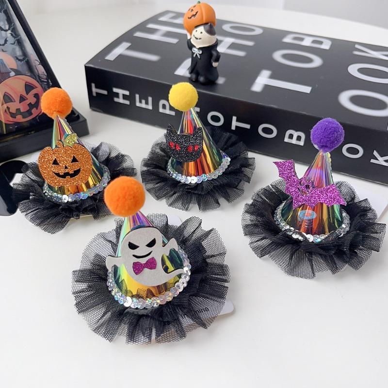 Halloween Funny Pumpkin Ghost Bat Side Clip Top Clip Festive Atmosphere Hair Accessory