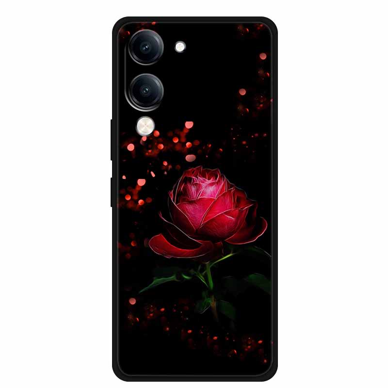 For Vivo iQOO Z10 Lite Case Silicone Black TPU Funda Back Cover for iQOO Z10 Lite 5G I2409 Soft Case Animal Coque IQOOZ10 Lite