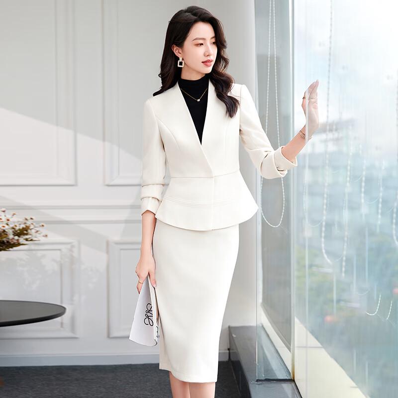 Teluoman Women's Professional Suit Skirt Set