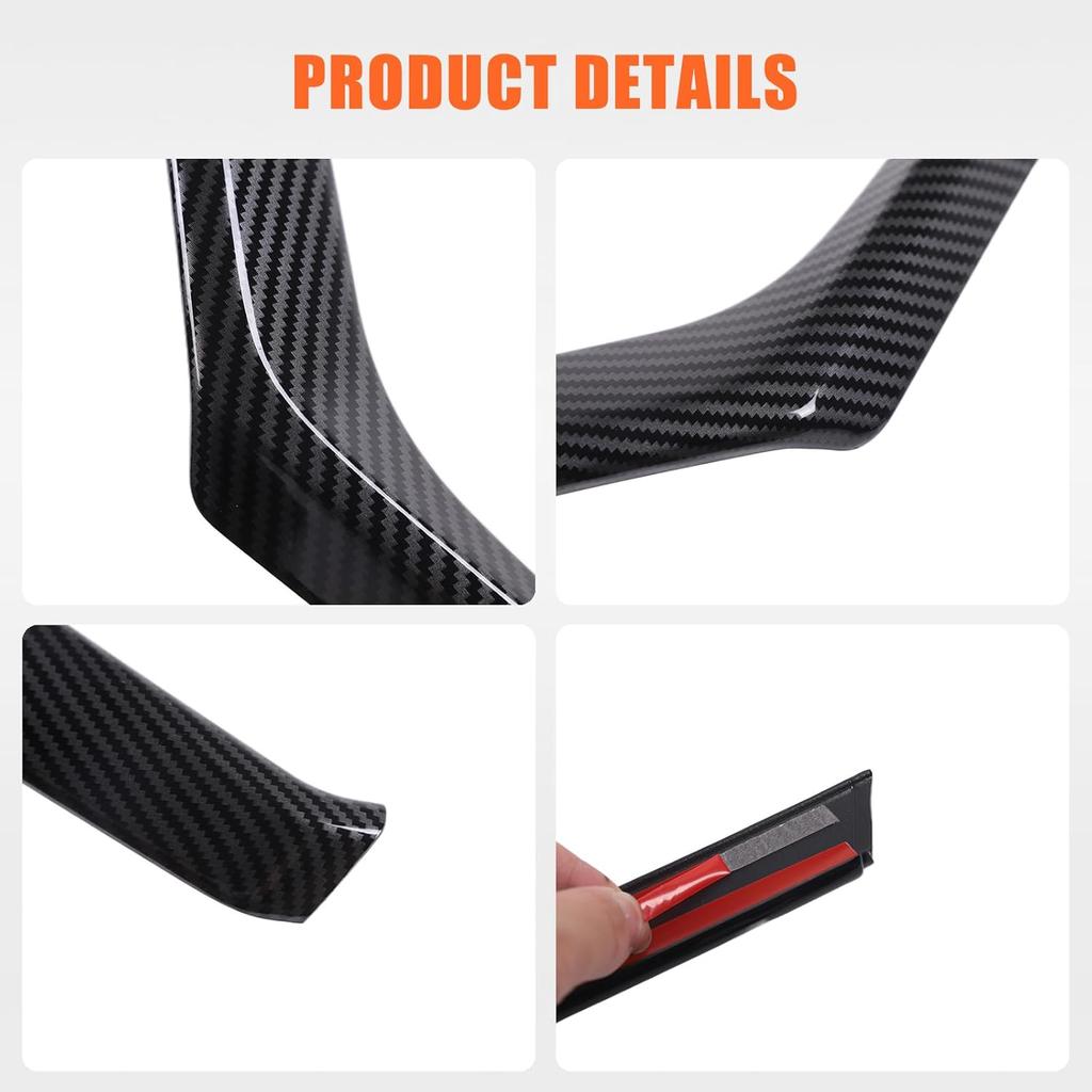 PIUGILH Front Hood Grille Panel Trim Molding Compatible with Toyota Grand Highlander 2024 2025 Accessories (Carbon Fiber Color)