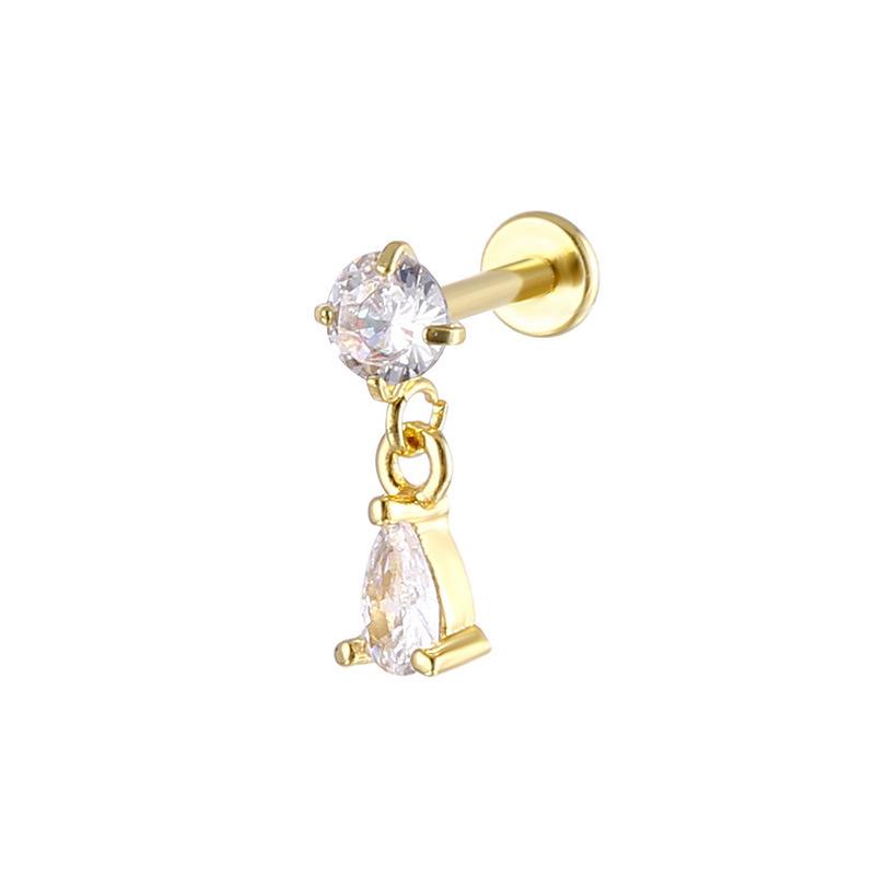 Internally Threaded Lip Stud Ear Cartilage Hoop Dangle Body Piercing Jewelry