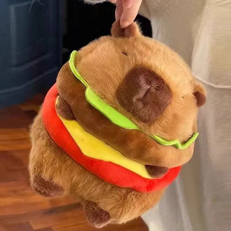 New 21cm Capybara Plush Toy Simulation Capibara Anime Fluffty Toy Cute Animals Beach Style Stuffed Doll Christmas Gifts for Kids