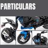 1:12 Kawasaki Z1000 KX450 Model Motorcycle Toys Alloy Diecast Sound Light Shock Absorption Front Wheel Steering for Kids Gifts