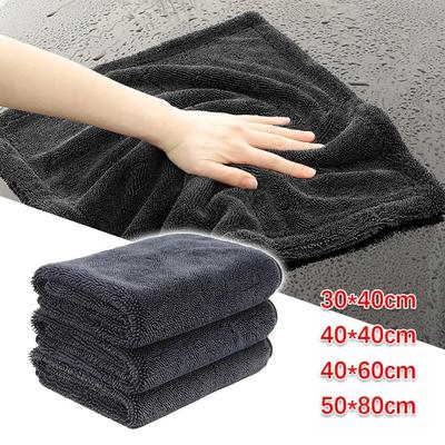 1200GSM Mikrofibra Ręcznik do czyszczenia samochodu Dwustronny Super Absorbujący Ściereczka do czyszczenia samochodu Odporny na zarysowania Miękkie ręczniki z kłaczkami