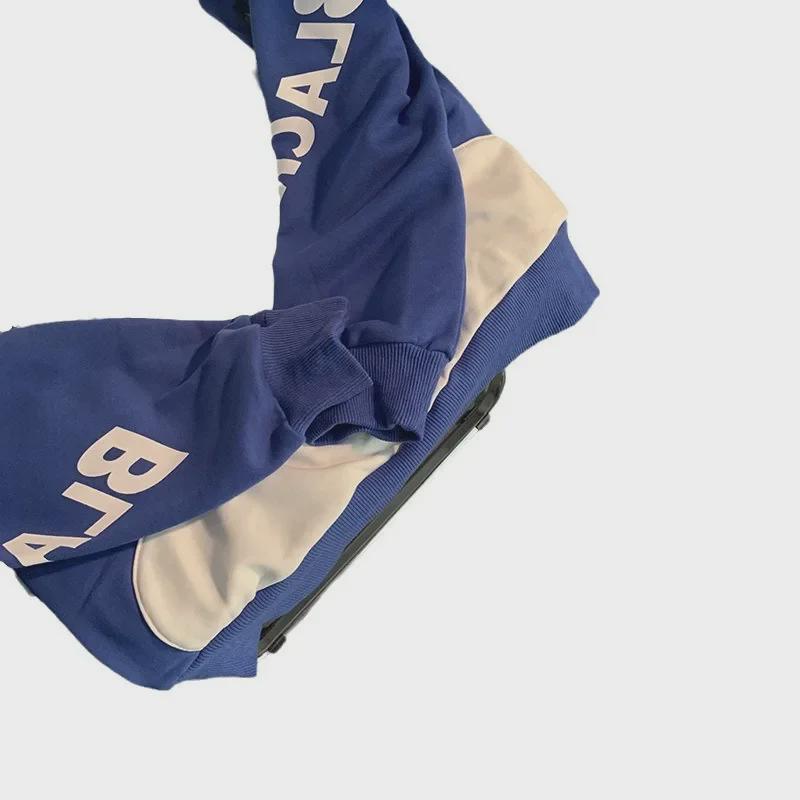 Hanorac de curse retro american cu fermoar pe jumătate pentru bărbați și femei - Jachetă de motociclist trendy de stradă înaltă pentru primăvară/toamnă