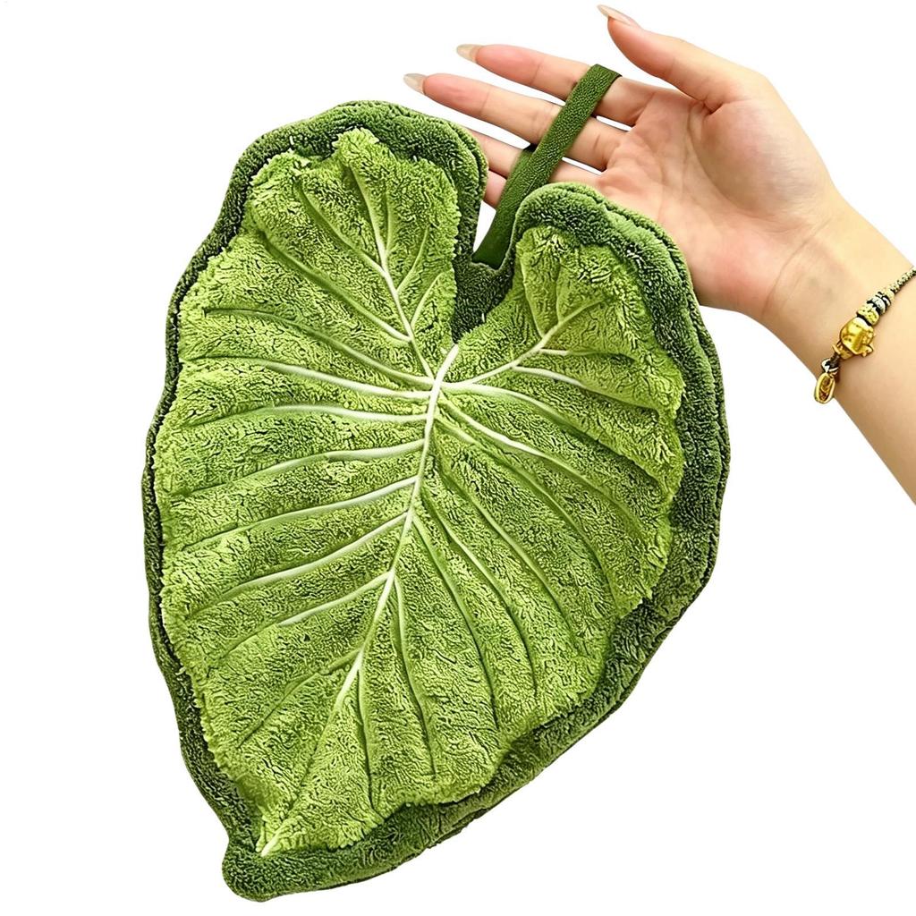 Leaves Hand Towel Bathroom Accessories Absorbent Kitchen Towel Soft Towel Hanging Towels Handkerchief Towels Home Wash Towels