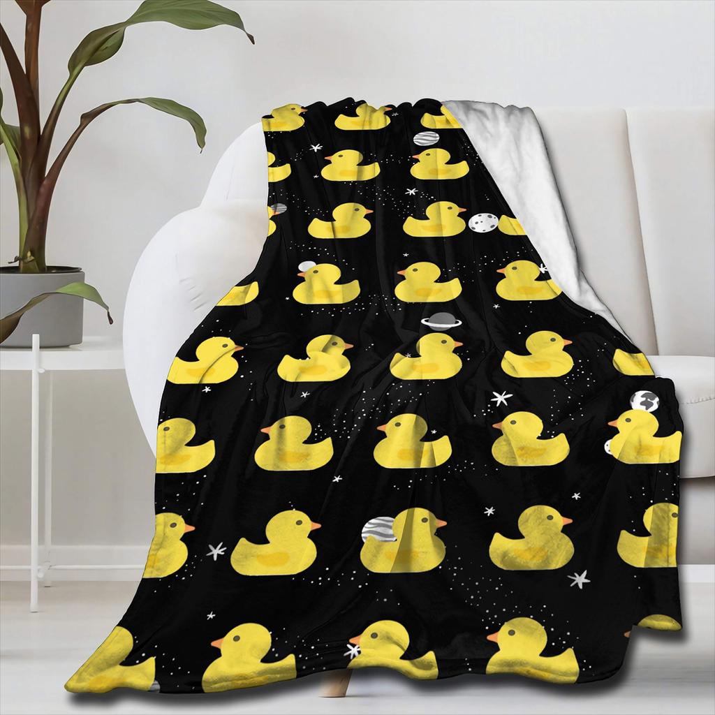 Cute Duck Fleece Blanket Soft Cozy Throw for Couch Bed Unisex for Kids  Adults Size x Inches