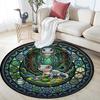Gecko Habitat Glass Round Area Rug Under Office Chairs Bedroom Living Room Home Decor