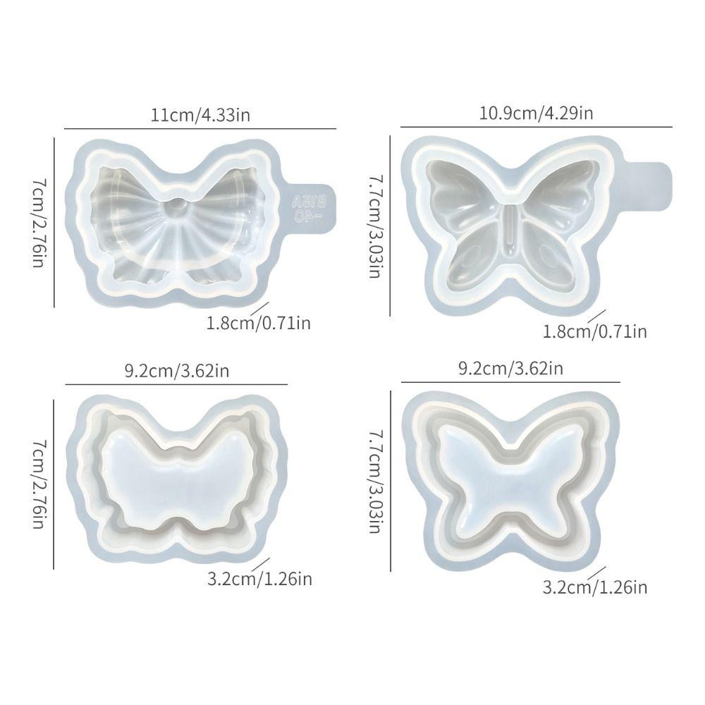 New Bowknot Aromatherapy Candle Mold Butterfly 3D Storage Tray Plaster Mold Reusable DIY Silicone Mold Home Decor