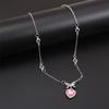 2pcs/set Zircon Heart Pendant Necklace Crystal Angel Wing Collarbone Chain for Women Girl Aesthetic Jewelry Long Chain