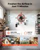 VEVOR Gable Mount Fan, 38.1 cm Attic Vent Exhaust Fan 1650 CFM Thermostat, Cooling and Ventilation for Home, Garage, Warehouse, Workshop