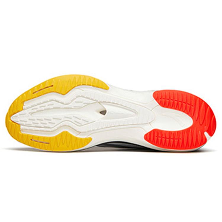 Anta Running Collection Cushioning Slip Resistant Abrasion Resistant Low top Running Shoes Men's Silver Black 112145566-3