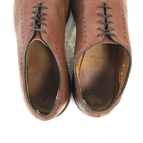 90s? USA Made Vintage Allen Edmonds Hastings Wholecut Shoes 8D / 25.5-26.0cm / Brown Dress Shoes(USED)