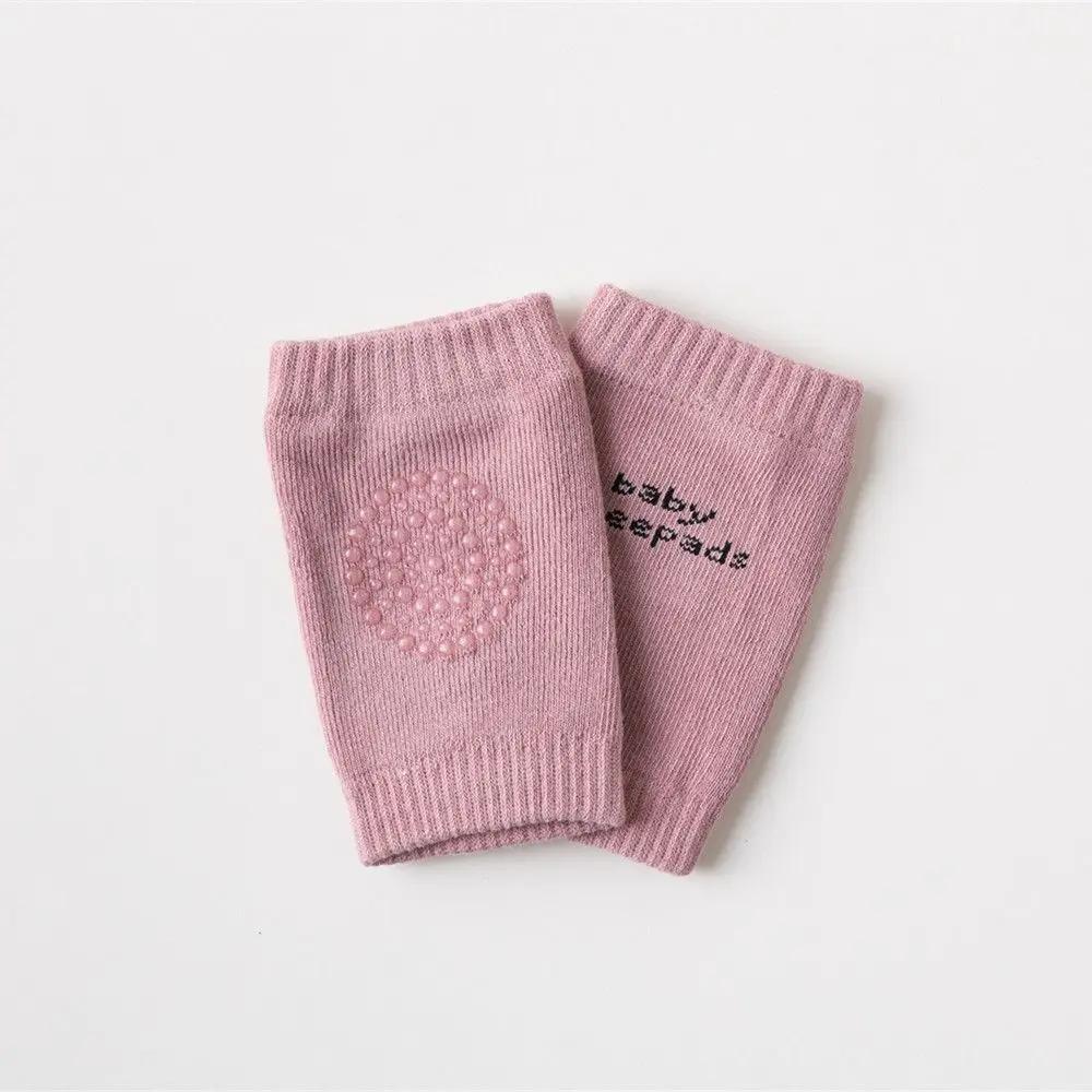 Safety Protector Toddler Leg Warmer 1Pairs Baby Knee Pads Toddler Crawling Anti-Slip Solid Infant Boys Girls Elbow Cushion Pad