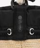 LeSportsac Official RAFFIA MINI Shoulder Black Raffia BUCKET/1423 Bag, Women's,