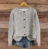 Women's Vintage Knit Button Vintage Print Cardigan Jacket