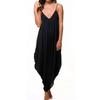 Combinaison Mode Sexy Noir Décolleté en V Tendance Été 2021 Dos Nu pour Femmes