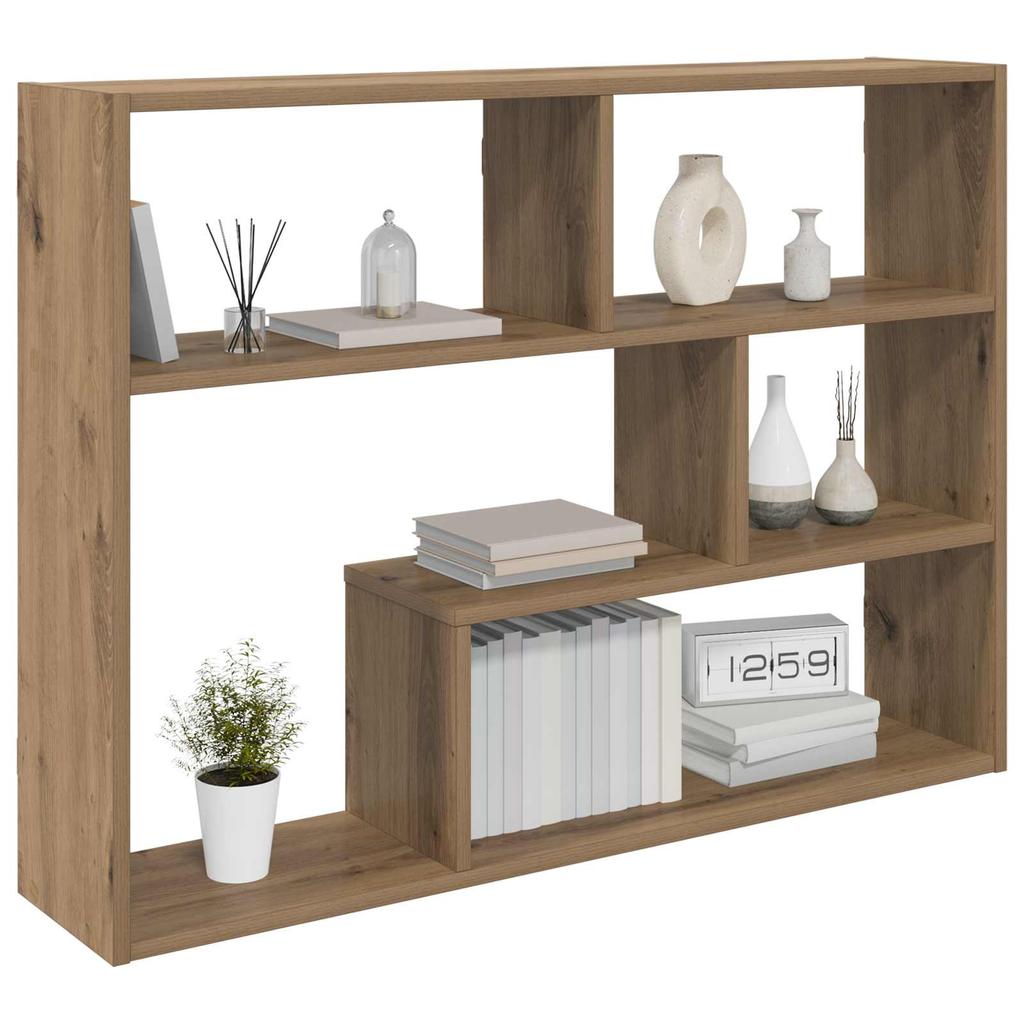 Wall Shelf Wall Mount Brown 95 X 20 X 69.5 Cm Particleboard