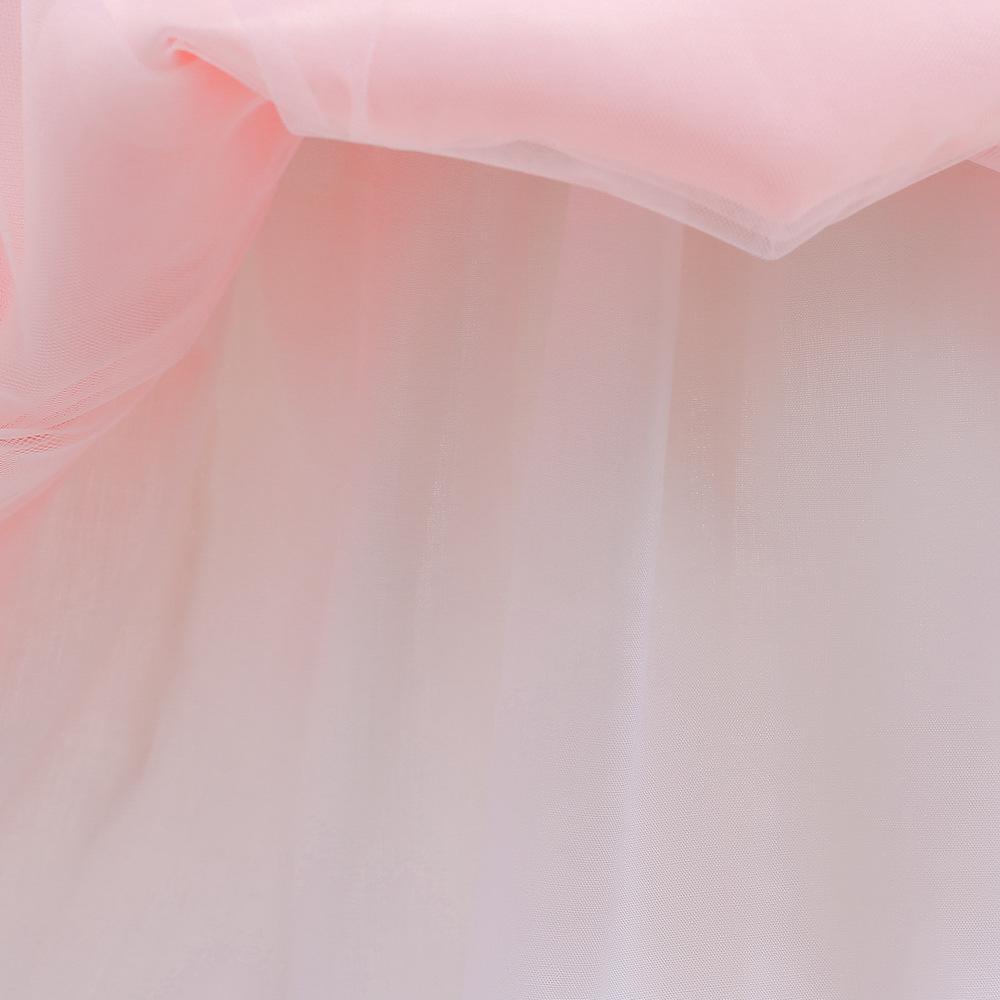 Roztomilá holčička Tutu Šaty výšivka Krajka Květina Princezna šaty pro 1. narozeninovou párty Novorozeně Babi Modré Korálky Ples Tyll Oblečení