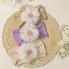 Hot-selling new children's headband cute mesh flower baby jacquard headscarf comfortable baby jewelry