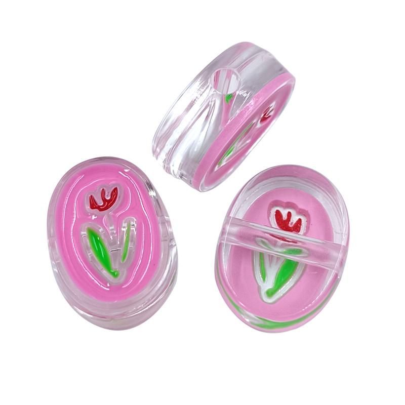 Kreativ für Schmuckherstellung 3 Stück Blume Hundeform Acrylperlen Anhänger Halskette Armband Großhandel DIY Fundstücke