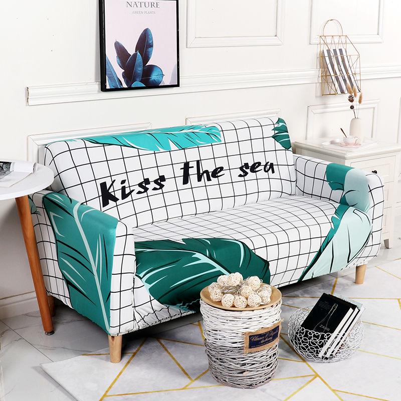 Evropa Květinový Potisk Potahy na Pohovku Strečový Univerzální Potah na Gauč do Obývacího Pokoje Pohovka pro 1/2/3/4 osoby