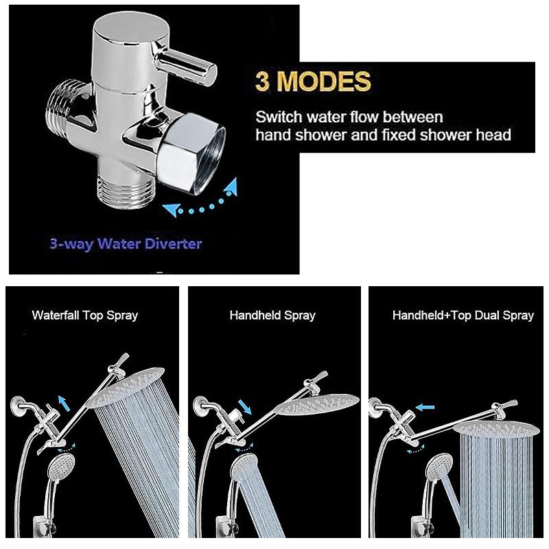 1/2 Brass T-Adapter Bidet Adapter for Bidet Sprayer Toilet with Shut Off Valve Finish Hand Held Bidet Attachment