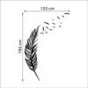 Versatile Removable Flying Feather Design Wall Stickers For Cozy Room Decoration