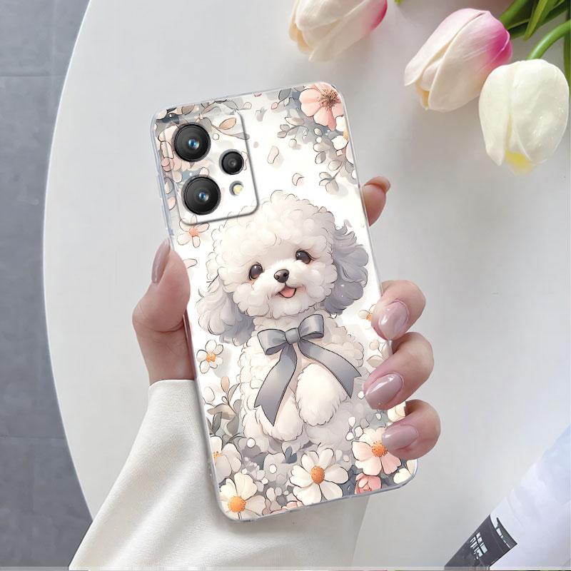 

For Realme 9 8 Pro 8i 9i Case Luxury Phone Case For Realme 9 Pro Plus Butterfly Flower Clear Soft Silicone TPU Protective Cover Realme 8 5G