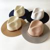Panama Color Matching Straw Hat European and American Belt Buckle Series Men's and Women's Jazz Top Hat Summer Beach Sun Hat