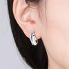 Orstarry S925 Silver Earrings Exquisite Marine Life Blue Starfish Dolphin Mermaid Tail Earrings For Women Birthday Gift