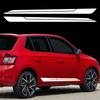 2 szt. Samochód Długie Pasiasty Boczny Listwa Progowa Naklejki Samochodowe Naklejki Winylowe Dekoracja Nadwozia Samochodu Akcesoria Do Skoda Fabia MK3