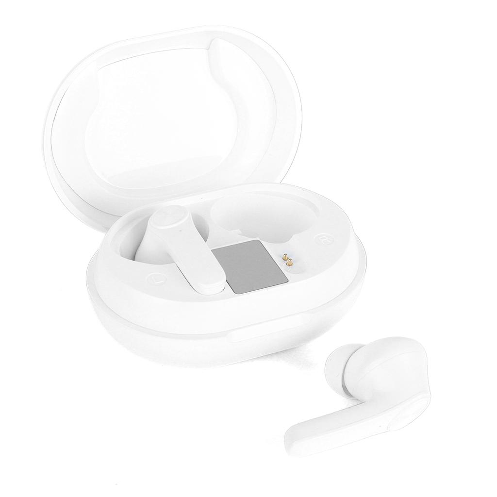 JS76 Wireless Bluetooth Earbuds Low Latency and Low Power Subwoofer Sweatproof HeadsetWhite