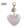 Heart Shaped Bag Ornament Plush Love Keychain for Backpack, Fuzzy Keyring Charm, Women Girls Handbags Decorative Accessory