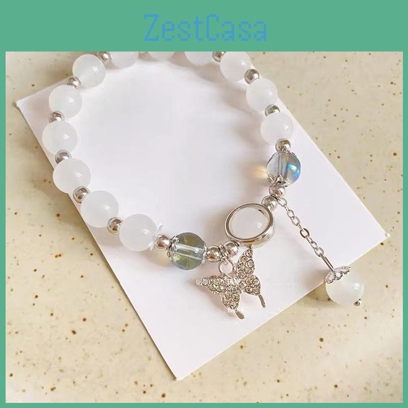 Butterfly Trendy Charm Bracelet Refreshing Moonstone Alloy 2024 Summer Accessory Womens