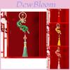 Exquisite Chinese Dragon Tassel Metal Keychain Charming Accessory For Gifts And Collectors