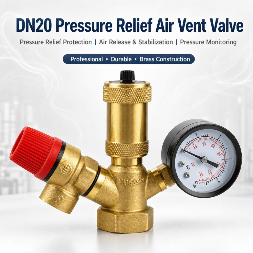 3/4" Pressure Relief Valve PRV Solar Water Heater Valve Pressure Reducing Valve  Hard Decoration