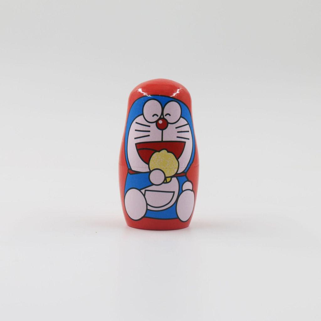 Russian Nesting Dolls: Five-Layer High-Quality Wooden Doraemon Animal Educational Toy for Kids