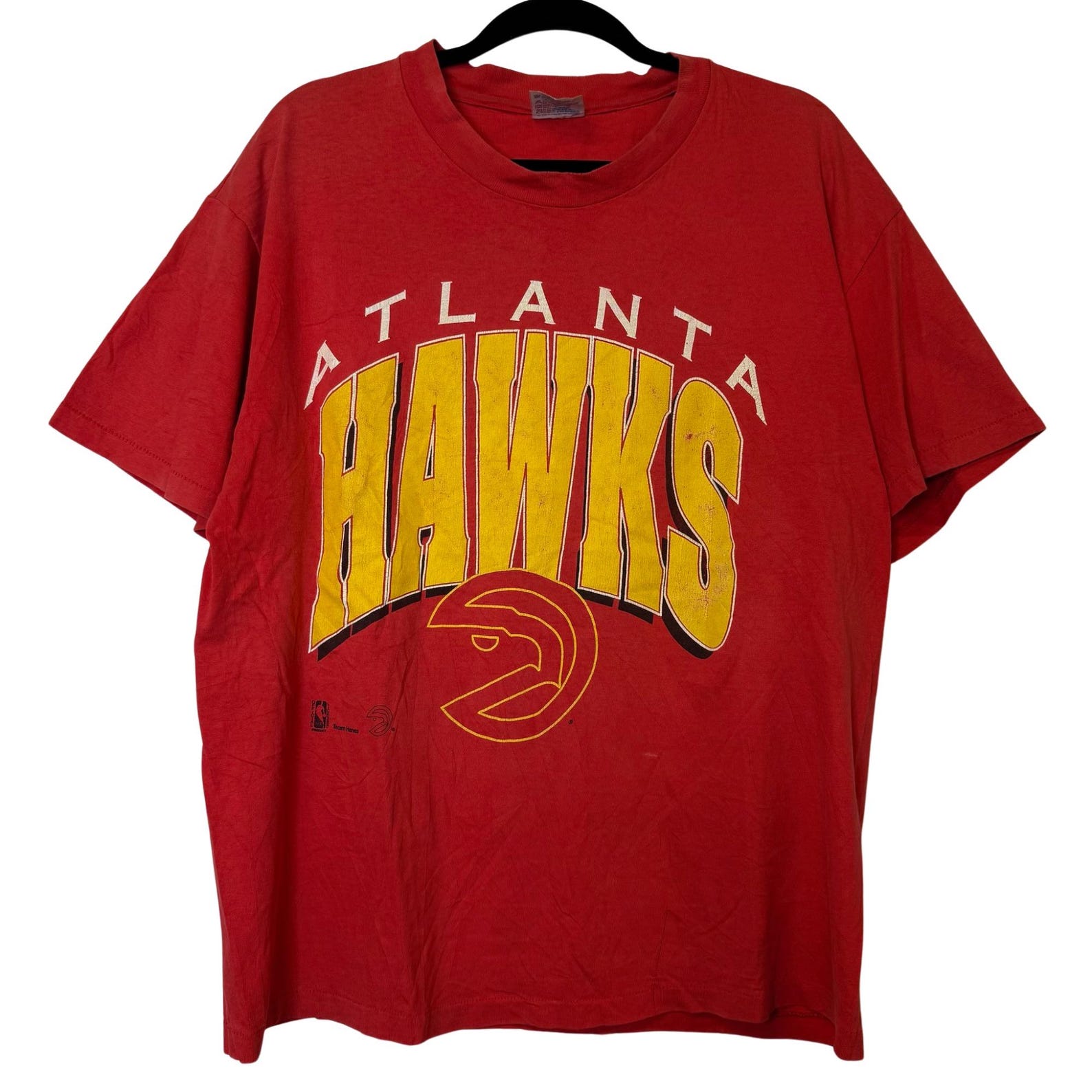 90s Atlanta Hawks T shirt Sz L (B2897) M
