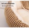 Four Seasons Semi-Enclosed Round Pet Bed for Cats and Dogs