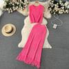 Gentle Cut Out Sleeveless Mid Length Long Length Tassel Summer Dress
