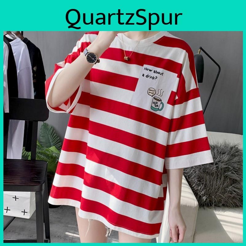Sommer Oversized T-Shirts Unisex 2025 Damen T-Shirt Koreanisch Gestreift Grafik Y2k Tops Große Größe Langarm T-Shirt Harajuku Damen Kleidung