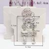 50Pcs 7.4x7.4cm White Paper Card Print Vintage Girl/cactus Girl Pattern Earring Necklace Hairband Jewelry Display Packaging Card