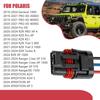 3 Pack Polaris Bus Bar Connectors – Pulse Bar Power Plug Harness for Ranger XP 1000 / RZR / RS1 / General 2018–2025 (Black Blue Red)