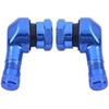 2 Motorcycle Parts CNC Aluminum 11.3 Millimeter Tire Valve Stem 90 Bevel Angle(Blue)