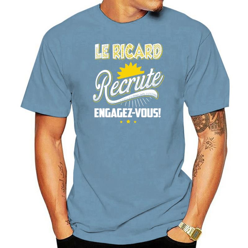 

Men‘s’ T Shirt Summer Le Ricard RECRUTE ENGAGEZ-VOUS Women T-Shirt XXXL