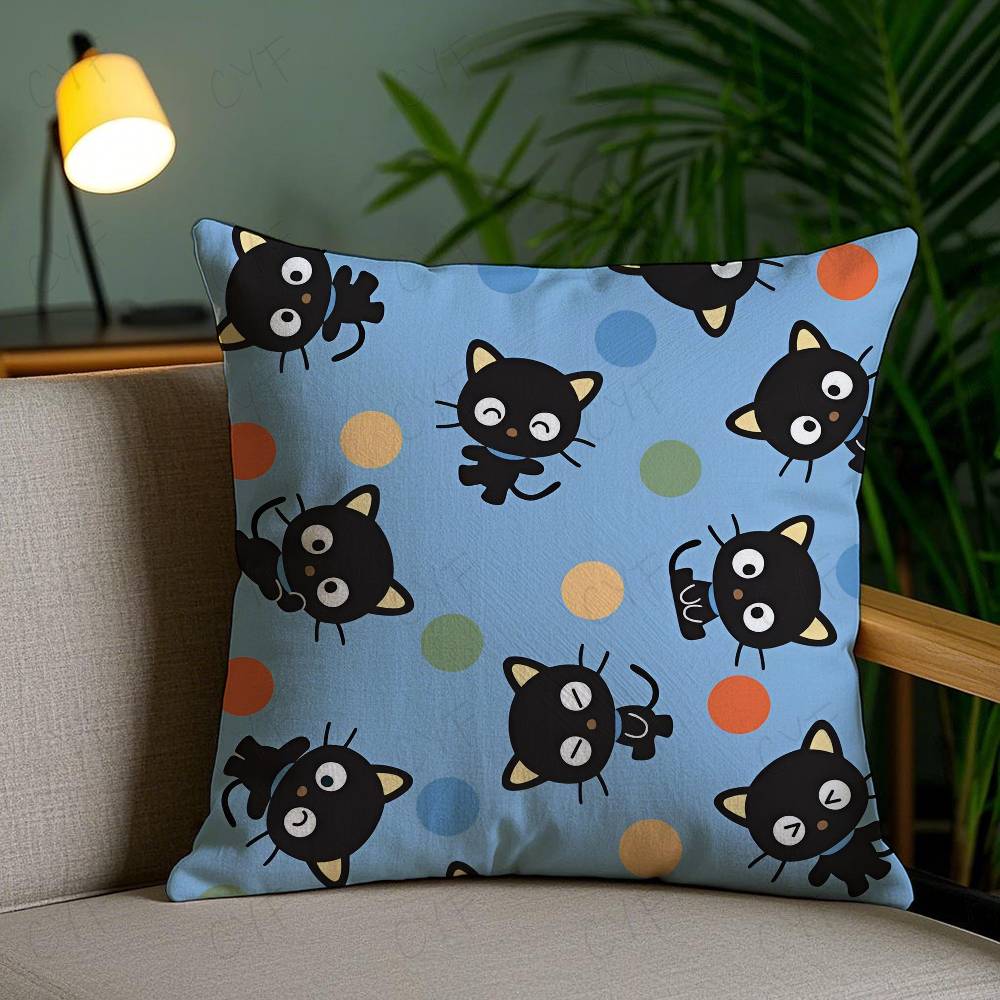 S-Sanrio C-Chococat Anime Pillow Case Safe Custom Photo Pillow, Anti-fade Brushed Fleece Cushion, Maternal & Infant Safe.