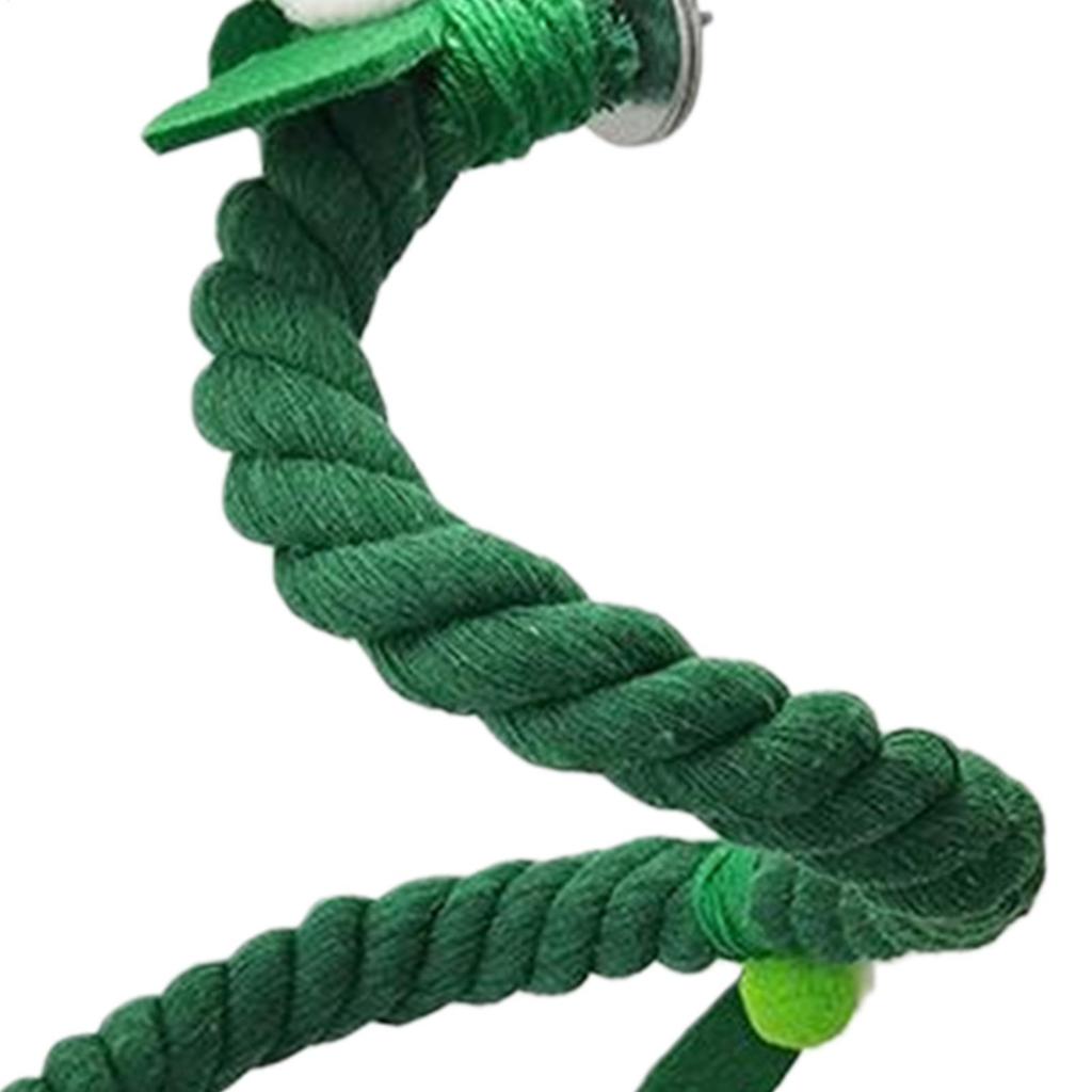 Parrot Rope Perch Cotton Flexible Standing Green Chewing Toy Parrots Cockatiel Climbing Swing Toy For Cockatoos Lovebirds